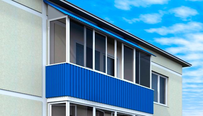 Остекление балконов на последних этажах